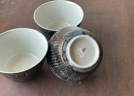 染付 瑠璃地鎬 小丼＿柳川謙治