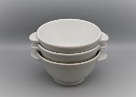 白磁　4.5寸耳付鉢＿五十嵐元次