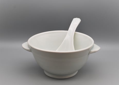 白磁　4.5寸耳付鉢＿五十嵐元次