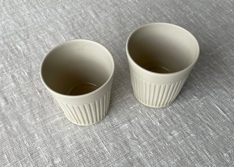 黄月光釉 シノギカップ＿稲村真耶