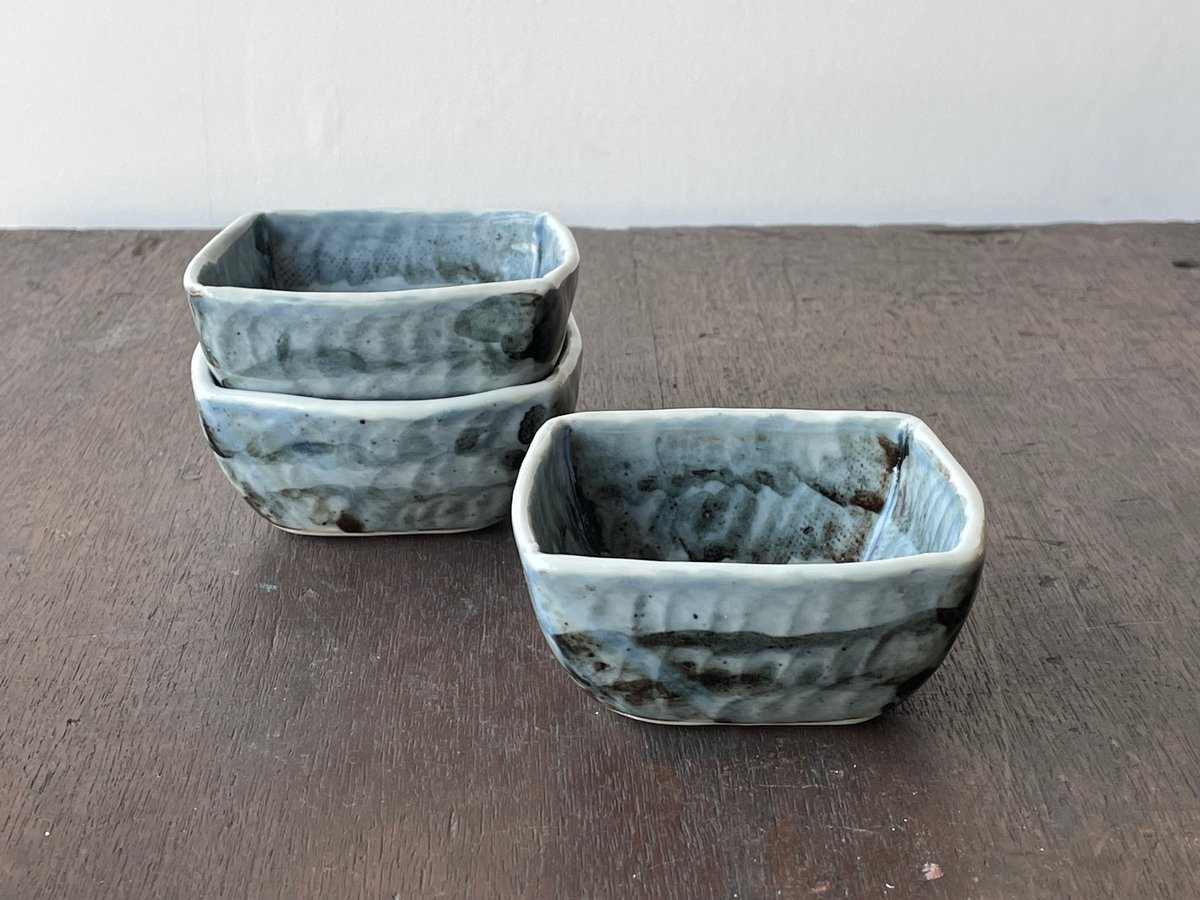 染付　支那角鉢 染付 支那角鉢