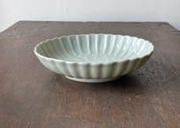 青磁 菊輪花 七寸鉢＿柳川謙治
