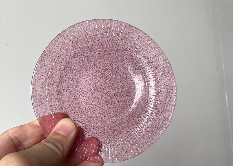 リム小皿 ピンク＿オオタ硝子研究室（太田良子） | くらしの道具