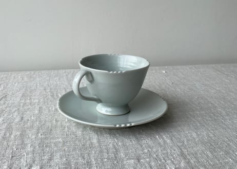 白磁 カップ＆ソーサー＿稲村真耶