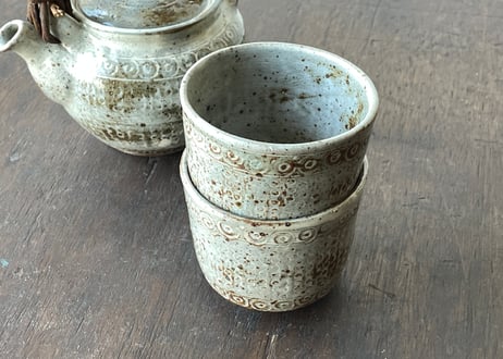 三島手 そば猪口＿柳川謙治