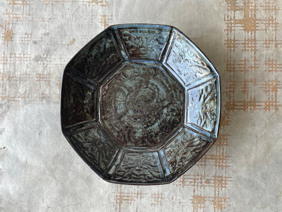 染付 瑠璃地 鳳凰文八角皿＿柳川謙治 | くらしの道具店rsつじ