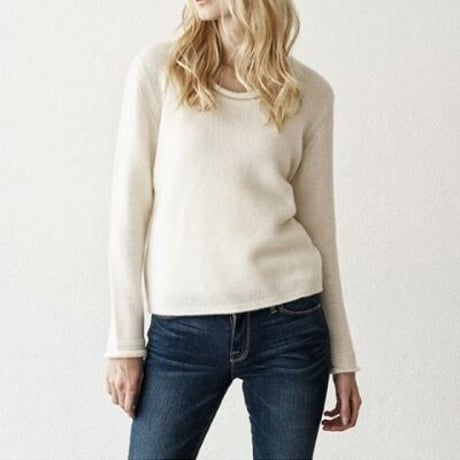 #004 Life is Basic White cashmere [ For Ladies ]　LB14030302