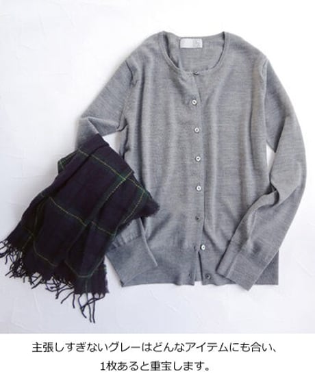 #005 Life is Basic The crew neck cardigan [ For Ladies ]　LB14030301