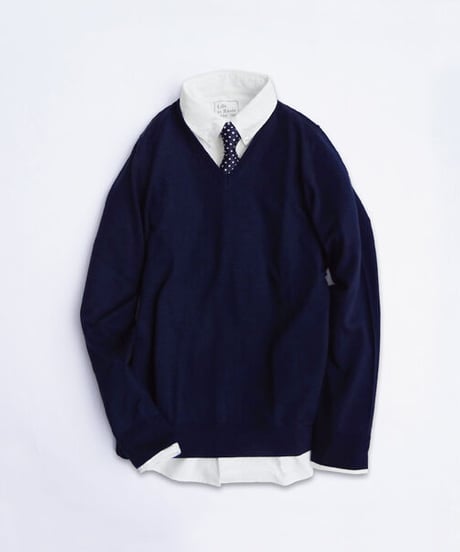 #015 Life is Basic The Vneck Sweater [ For Men ]　LB15030352