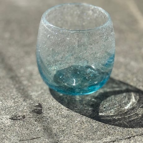 「蒼翠の雫 — 手吹きガラスアート（スモールサイズ）」 蒼翠の雫 — 手吹きガラスアート（スモールサイズ）」 蒼翠の雫