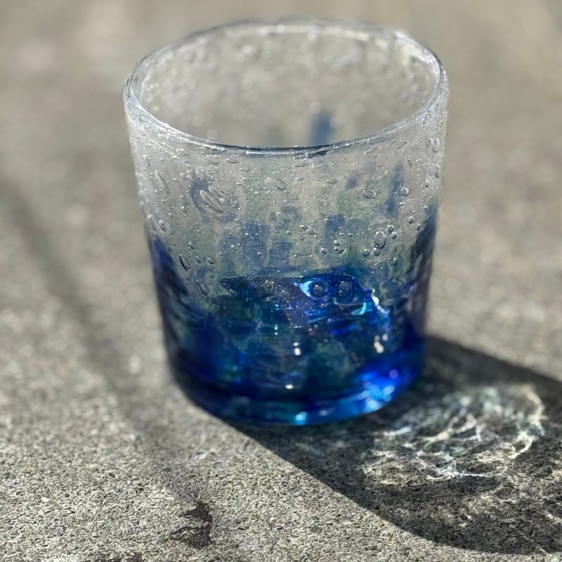 泡波ロックグラス 青/ラグーン | sizuku.glass STORE