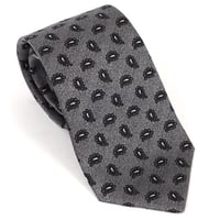 PREMIUM SILK TIE (グレー勾玉)