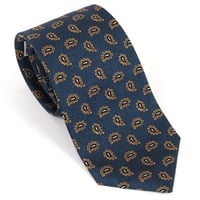 PREMIUM SILK TIE (ブルー勾玉)