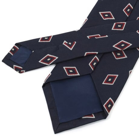 PREMIUM SILK TIE (ネイビーダイヤモンド)