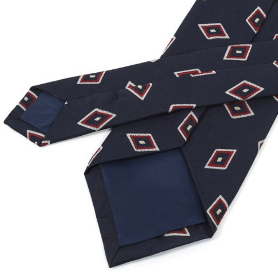 PREMIUM SILK TIE (ネイビーダイヤモンド) | ILGALANTE