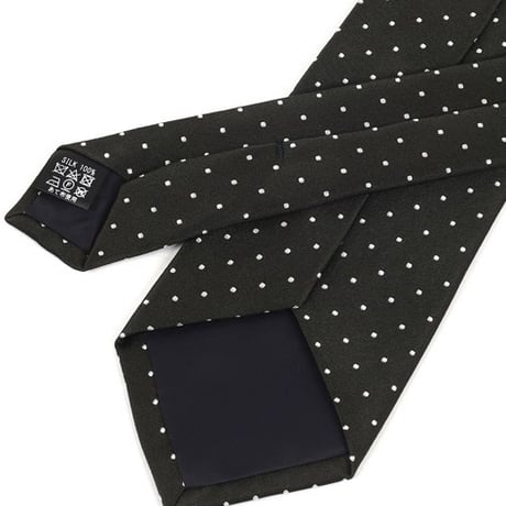 PREMIUM SILK TIE (ドットダークグリーン)