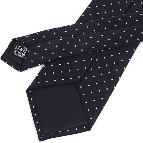 PREMIUM SILK TIE (ドットダークブルー)