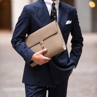 Premium leather clutch bag