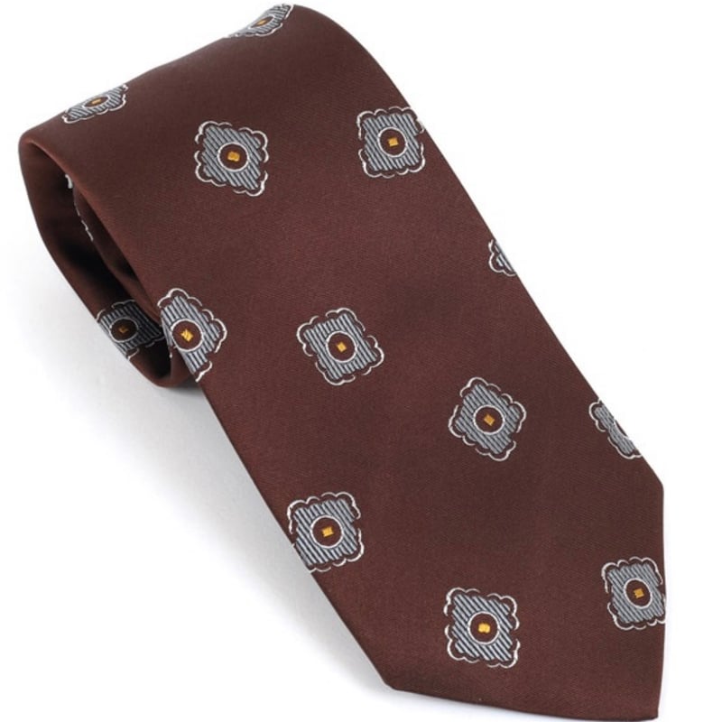 PREMIUM SILK TIE (ブラウン小紋) | ILGALANTE
