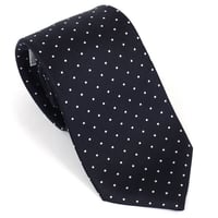 PREMIUM SILK TIE (ドットダークブルー)