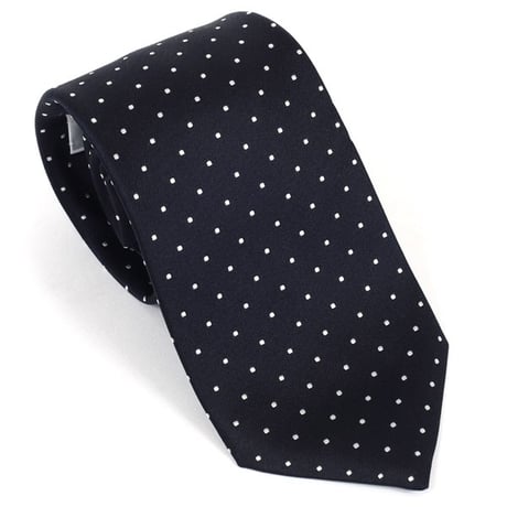 PREMIUM SILK TIE (ドットダークブルー)