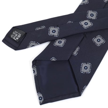 PREMIUM SILK TIE (ネイビー小紋)