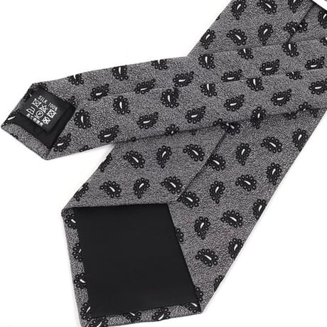 PREMIUM SILK TIE (グレー勾玉)