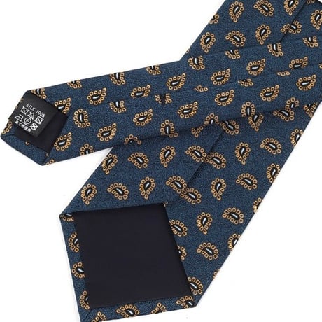 PREMIUM SILK TIE (ブルー勾玉)