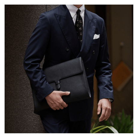 Premium leather clutch bag