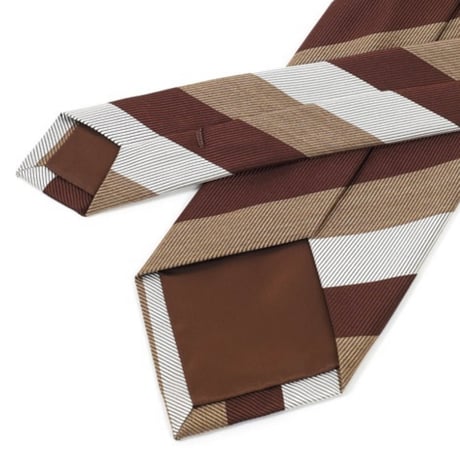 PREMIUM SILK TIE (ブラウンストライプ)