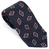 PREMIUM SILK TIE (ネイビーダイヤモンド)