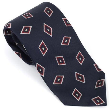 PREMIUM SILK TIE (ネイビーダイヤモンド)
