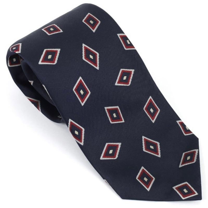 PREMIUM SILK TIE (ネイビーダイヤモンド) | ILGALANTE PREMIUM SILK TIE (ネイビーダイヤモンド) | ILGALANTE