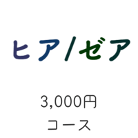 「ヒア/ゼア」3,000円コース
