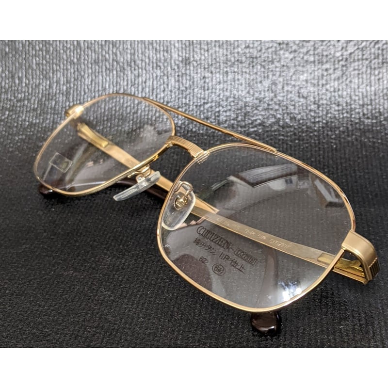 新品ヴィンテージ 大きいフレーム CITIZEN LOTUS 純チタン IP仕上げ GP 