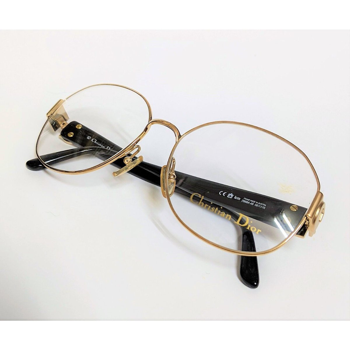 正規品 Christian Dior ディオール ゴールドカラー メガネH835CD293849B