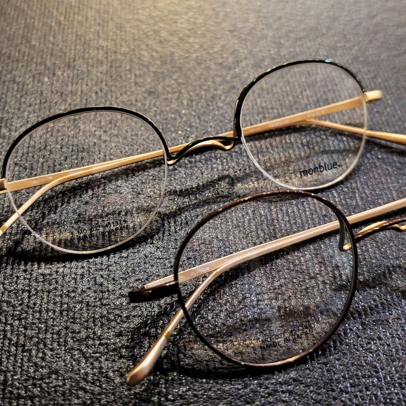 一山メガネ クラシックなのに斬新なモンブルー(monblue)／レトロな