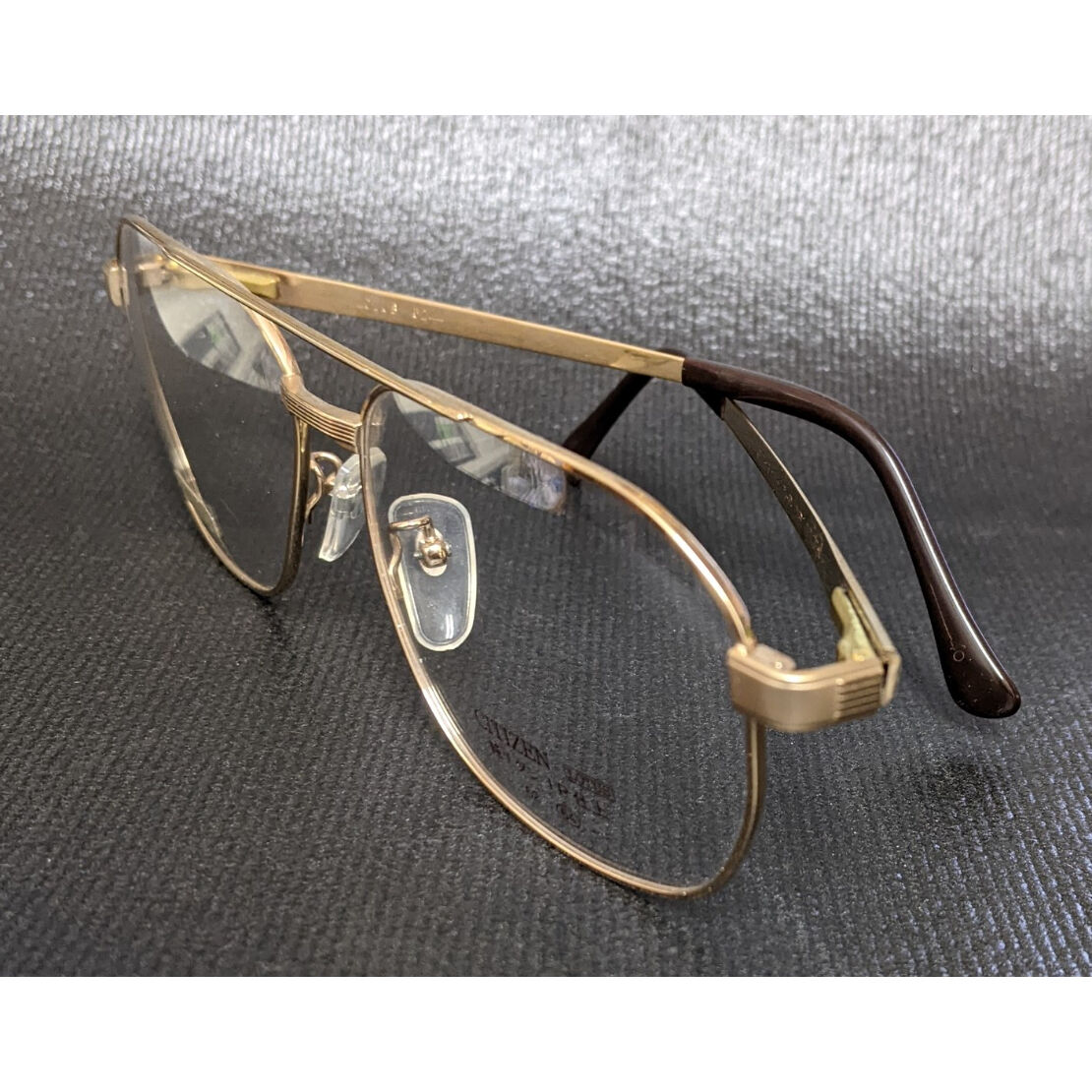 新品ヴィンテージ 大きいフレーム CITIZEN LOTUS 純チタン IP仕上げ GP 