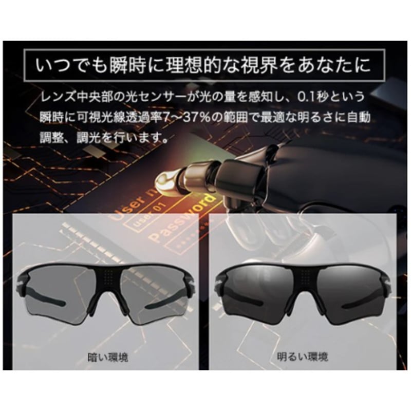 0.1秒瞬間調光】WICUE 瞬間調光偏光サングラスで目を守る 0.1秒瞬間調光】WICUE 瞬間調光偏光サングラスで目を守る