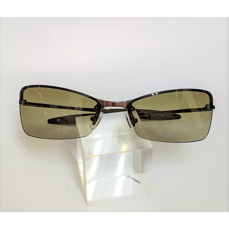 DKNY ダナキャランニューヨーク メタルフレーム ハーフリム バネ蝶番  