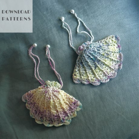 【編み図】SWIMMY Shell Pouch