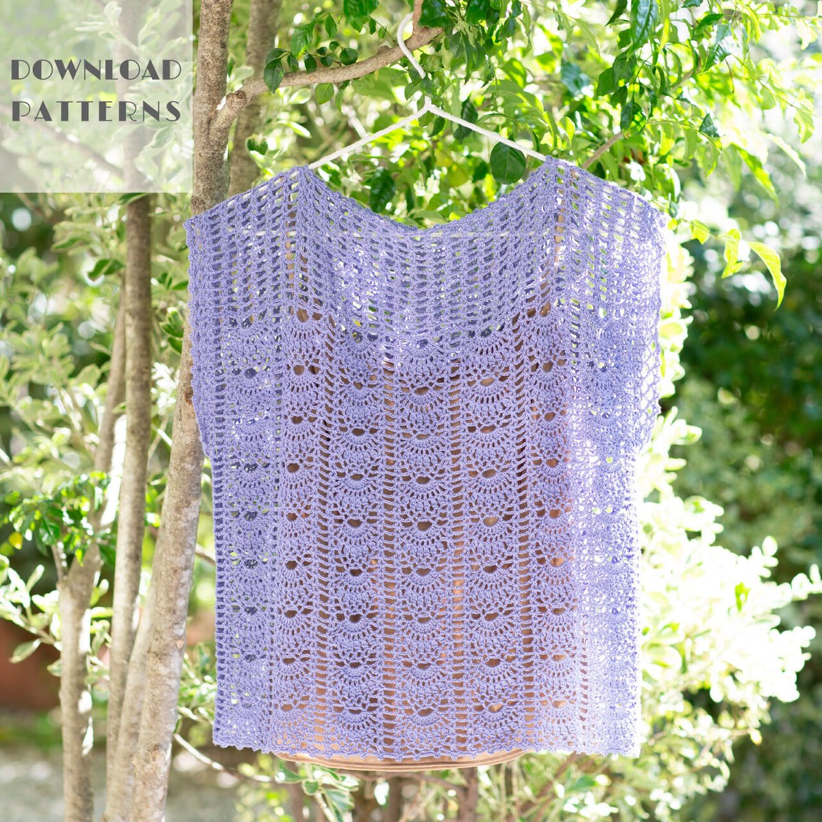 編み図】かぎ針編み下がりプルオーバー | スキー毛糸 | M's STORES