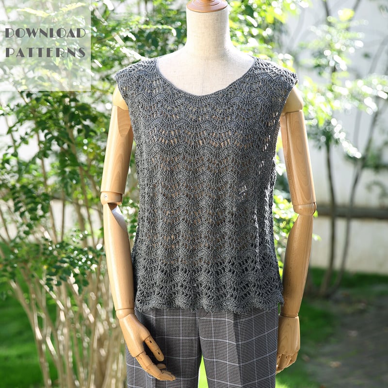 編み図】簡単ベスト | スキー毛糸 | M's STORES