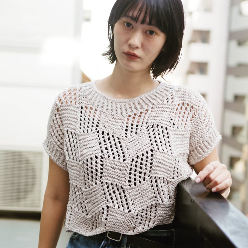 糸から立体に編み上げた縫い目のない３Ｄニッティングのロングスリーブシャツ スキー毛糸 ニッティングスタイル 2026春夏 | スキー毛糸 | M's STORES