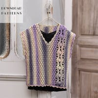 【編み図】コトーラのアシンメトリーベスト