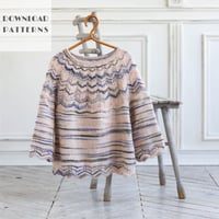 【編み図】丸ヨークセーター