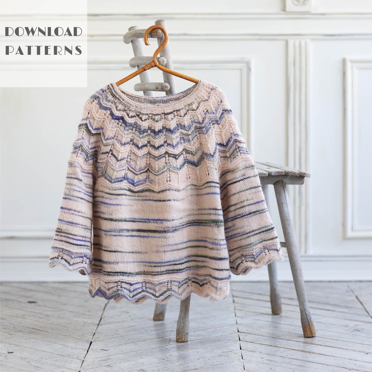 編み図】丸ヨークセーター | スキー毛糸 | M's STORES