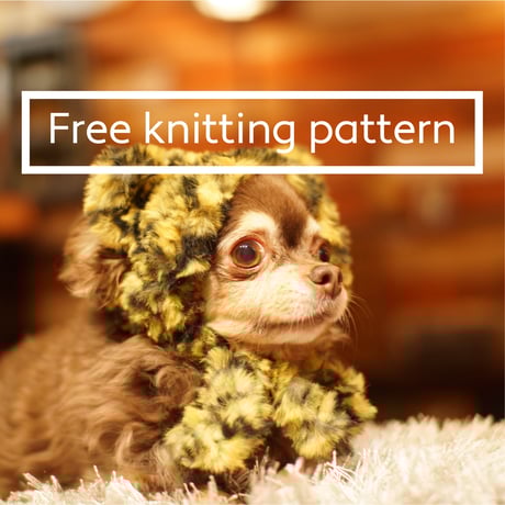 【無料編み図】わんちゃん・ネコチャン用アニマル帽子