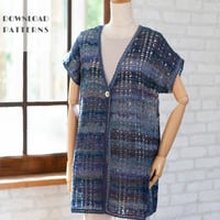 【編み図】ロングカーディガン