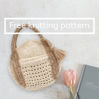 【無料編み図】JUTEのラウンドバッグ